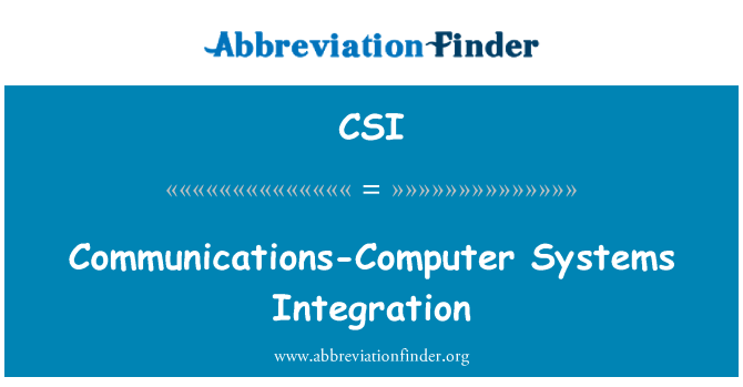 CSI: Intégration de systèmes de communications-informatique