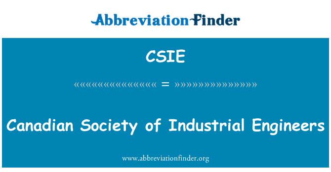 CSIE: Kanada Society insinyur industri
