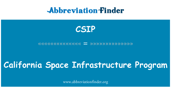 CSIP: California-Raumfahrt-Infrastruktur