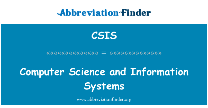 CSIS: Informatica e sistemi informativi