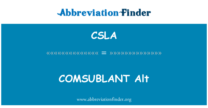 CSLA: COMSUBLANT Alt