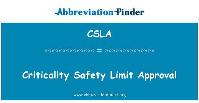 CSLA: Aprobación de límite de seguridad de criticidad