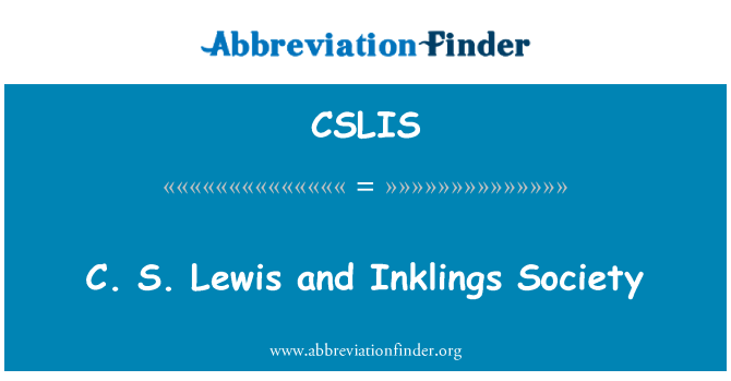 CSLIS: C. S. Lewis und Inklings-Gesellschaft
