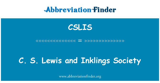 CSLIS: C. S. Lewis i Inklings društva