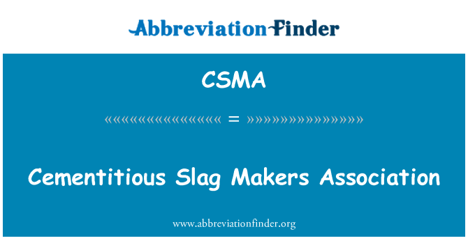 CSMA: Associació de fabricants d'escòria cementitious