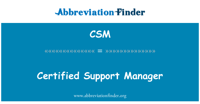 CSM: Sertificēts Support Manager