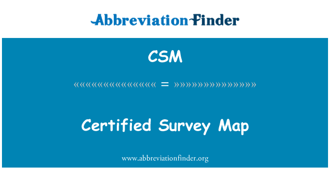 CSM: Mapa de levantamento de certificado