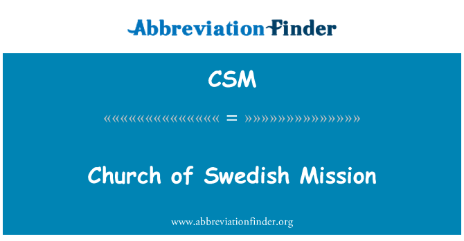 CSM: Knisja tal-missjoni Svediża