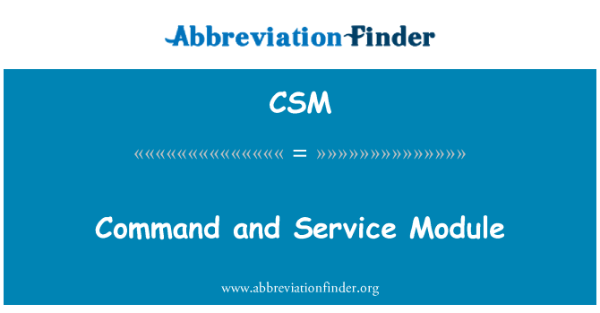 CSM: 指挥和服务模块