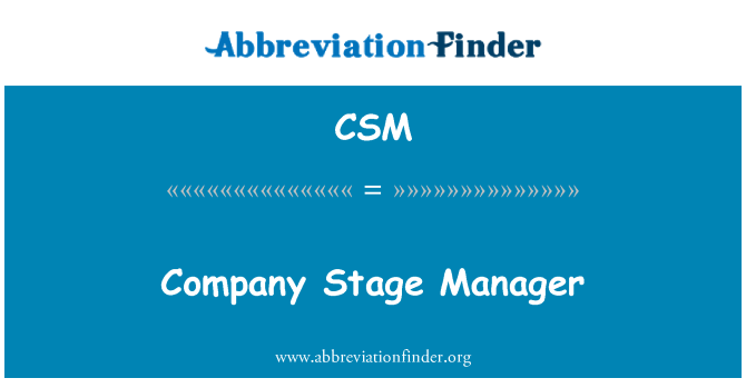 CSM: Azienda Stage Manager