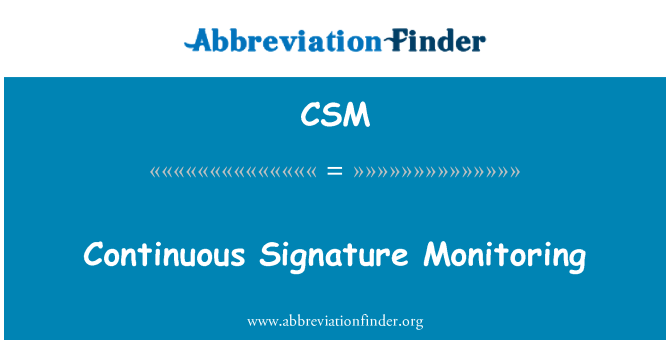 CSM: Folyamatos aláírás ellenőrzése