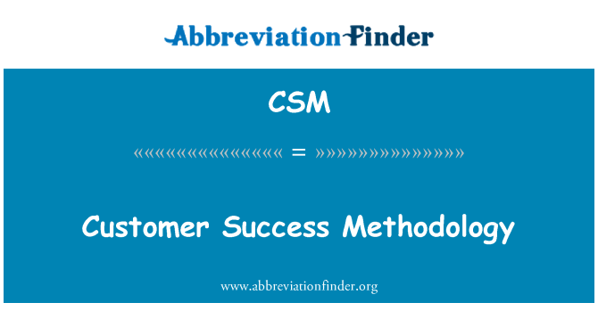 CSM: Customer Success Methodology