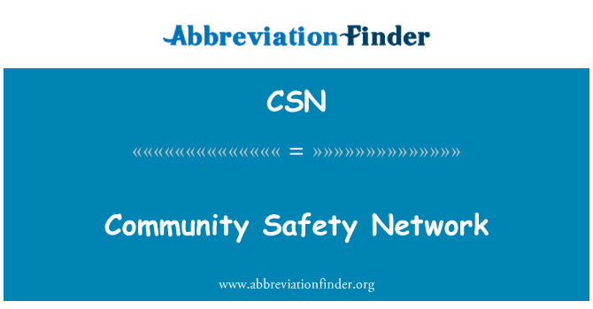 CSN: Community Safety Network