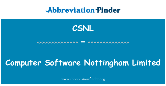 CSNL: Computer Software Nottingham Limited