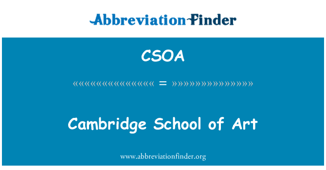 CSOA: Cambridge School of Art