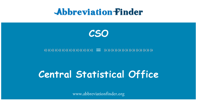 CSO: Uffiċċju ċentrali ta ' l-istatistika