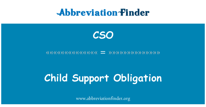 CSO: Child Support plikt
