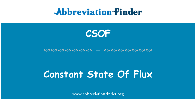 CSOF: Constante estado de fluxo