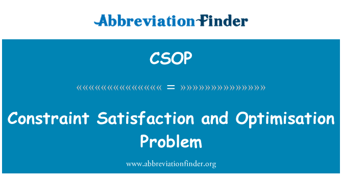 CSOP: جبر اطمینان اور مسئلہ (ریاضیات)