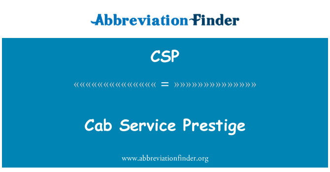 CSP: Servei de taxi prestigi