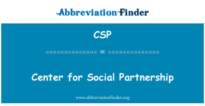 CSP: Centrum pro sociální partnerství