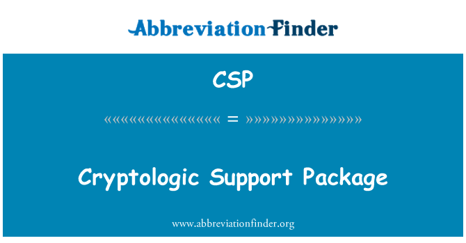 CSP: Cryptologic podporný balík