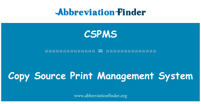 CSPMS: کپی منبع سیستم مدیریت چاپ