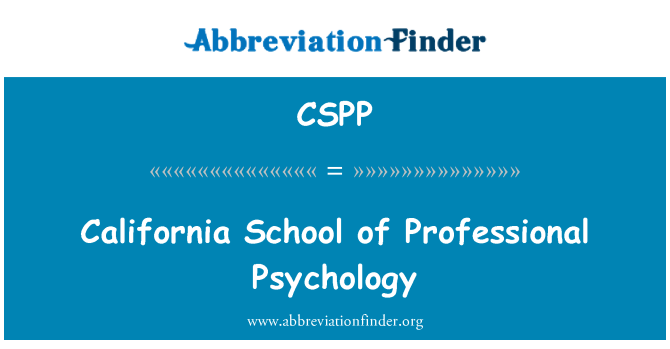 CSPP: California ysgol proffesiynol seicoleg