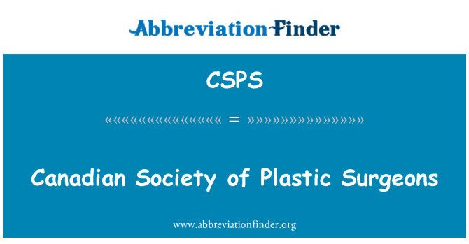 CSPS: Kanada Society bedah plastik