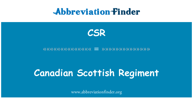 CSR: Rejimen Scotland Kanada