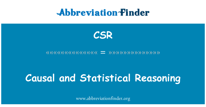 CSR: Causal Et Statistiques Raisonnement