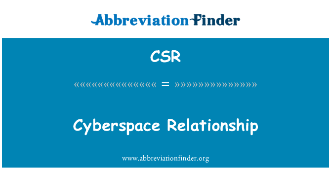 CSR: Berthynas cyberspace