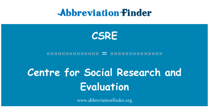 CSRE: Centre for Social Research and Evaluation