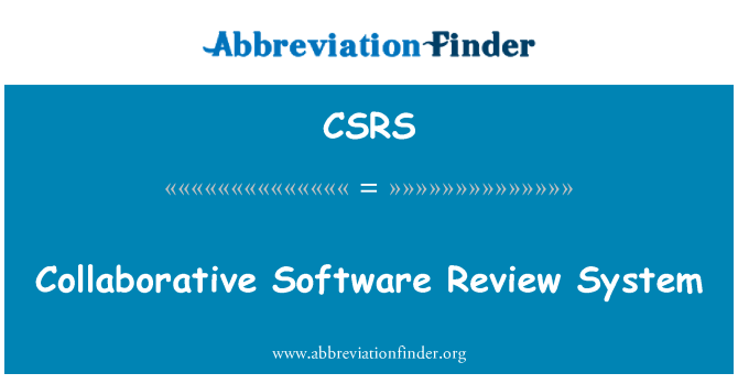 CSRS: Sistema de revisión de Software colaborativo