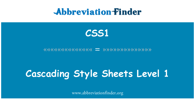 CSS1: مستوى أوراق الأنماط المتتالية 1