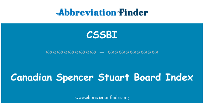 CSSBI: Kanadský Spencer Stuart palube indexe