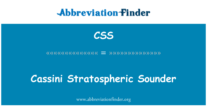 CSS: สสินี Stratospheric Sounder
