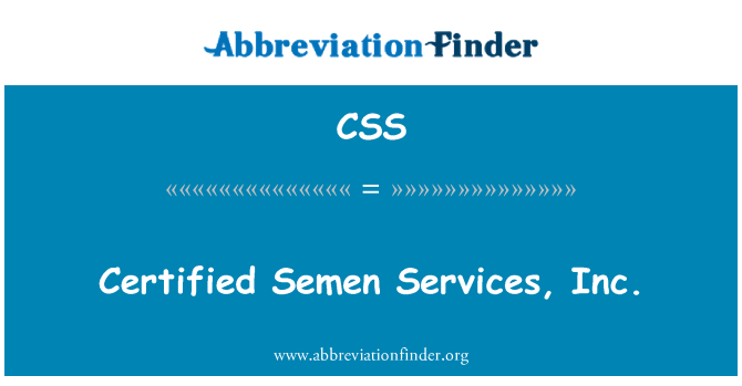 CSS: Certifikovaný sperma Services, Inc.