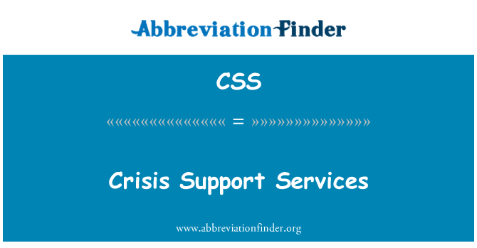 CSS: Services de soutien de crise