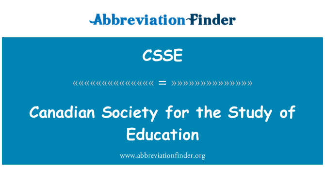 CSSE: Canadian Society for the Study of Education