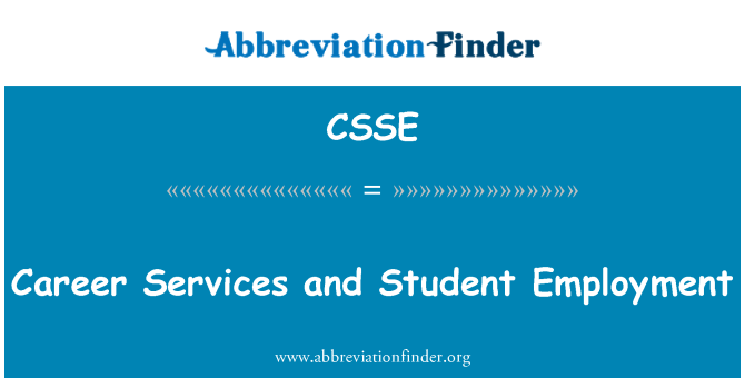 CSSE: Karriere tjenester og studerende beskæftigelse