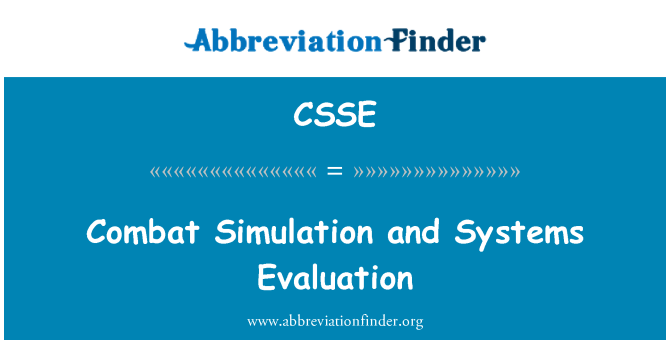 CSSE: Combat Simulation and Systems Evaluation