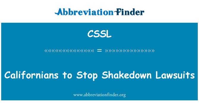 CSSL: Californians बिस्तर Lawsuits को रोकने के लिए