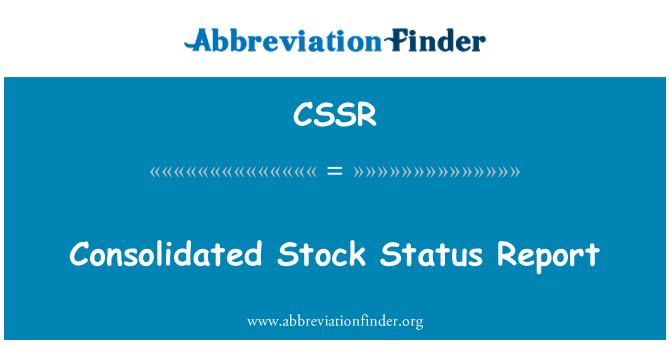 CSSR: Disatukan Laporan Status stok