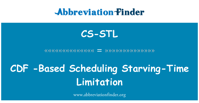 CS-STL: CDF-ตามการจัดกำหนดการเวลาอดอยาก