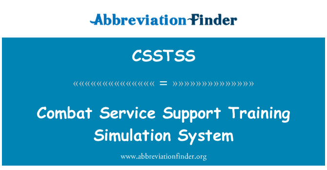 CSSTSS: Боевая служба поддержки обучения моделирование система