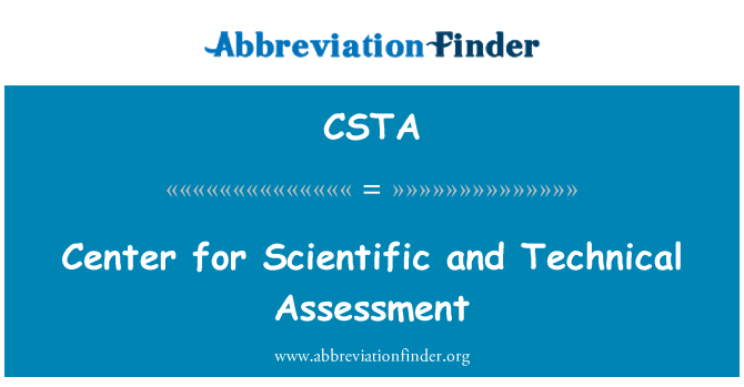CSTA: Centre d'assessorament científic i tècnic