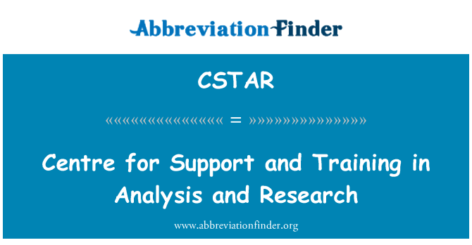 CSTAR: Iċ-Ċentru għall-appoġġ u taħriġ fl-analiżi u riċerka