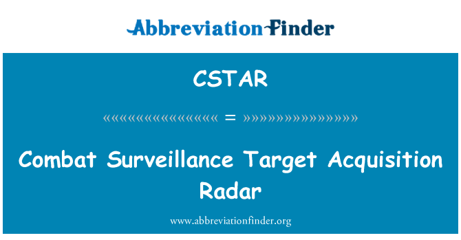 CSTAR: Bekæmpe overvågning mål erhvervelse Radar