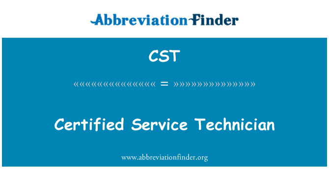CST: Technician tas-servizz iċċertifikati